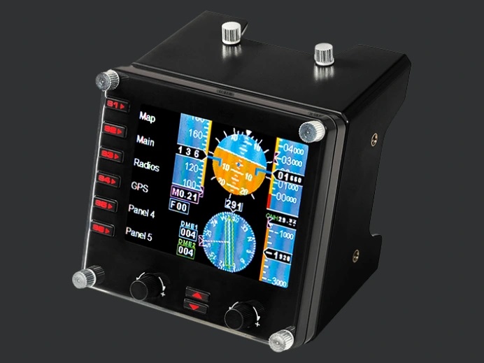 Джойстик Logitech G Pro Flight Instrument Panel (приборная панель с ЖК-дисплеем для авиасимуляторов) (945-000008)