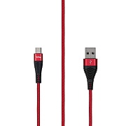 Кабель TFN FORZA micro-USB - USB, плетеный, 3A, 1 метр, черный-красный (TFN-CFZMICUSB1MRD)  Чёрно-красный Кабель TFN FORZA micro-USB - USB, плетеный, 3A, 1 метр, черный-красный (TFN-CFZMICUSB1MRD) Чёрно-красный
