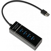 Концентратор KS-is KS-533 4xUSB3.0 в USB 3.0 USB HUB  Чёрный Концентратор KS-is KS-533 4xUSB3.0 в USB 3.0 USB HUB Чёрный