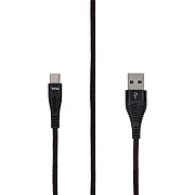 Кабель TFN FORZA micro-USB - USB, плетеный, 3A, 1 метр, черный (TFN-CFZMICUSB1MBK)  Чёрный Кабель TFN FORZA micro-USB - USB, плетеный, 3A, 1 метр, черный (TFN-CFZMICUSB1MBK) Чёрный