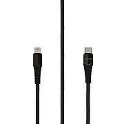 Кабель TFN KNIGHT Lightning - Type-C 1м,черный (CKNLIGC1MBK)   Чёрный Кабель TFN KNIGHT Lightning - Type-C 1м,черный (CKNLIGC1MBK)  Чёрный