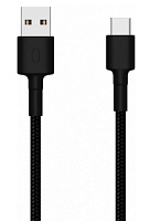 Кабель Xiaomi USB Type-C - USB, 5A, плетеный, 1 метр, черный (SJV4109GL)  Чёрный Кабель Xiaomi USB Type-C - USB, 5A, плетеный, 1 метр, черный (SJV4109GL) Чёрный