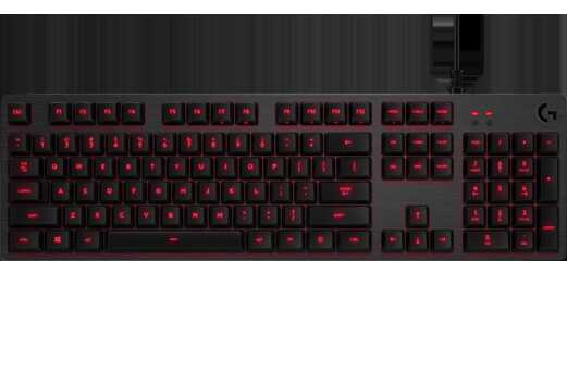 Игровая механическая клавиатура Logitech G413 Mechanical Black с красной подсветкой и 1 транзитным USB портом (920-008309)