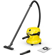 Пылесос Karcher WD 2 Plus V-12/4/18 1.628-000.0 (1000 Вт, мусоросборник 12 л, влажная уборка, желтый)   Пылесос Karcher WD 2 Plus V-12/4/18 1.628-000.0 (1000 Вт, мусоросборник 12 л, влажная уборка, желтый)