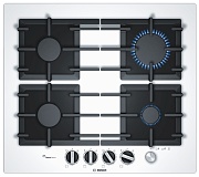 Поверхность газовая Bosch PPP6A2M90 (Serie6 / белый / закаленное стекло / чугун / FlameSelect)  Белый Поверхность газовая Bosch PPP6A2M90 (Serie6 / белый / закаленное стекло / чугун / FlameSelect) Белый
