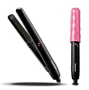 Выпрямитель Panasonic EH-HV11-K865 (розовый, черный, нагрев до 210 °C, покрытие - керамическое, автоотключение)   Выпрямитель Panasonic EH-HV11-K865 (розовый, черный, нагрев до 210 °C, покрытие - керамическое, автоотключение)