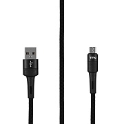 Кабель TFN ENVY micro-USB - USB, плетеный, 1.2 метра, черный (TFN-C-ENV-MIC1MBK)  Чёрный Кабель TFN ENVY micro-USB - USB, плетеный, 1.2 метра, черный (TFN-C-ENV-MIC1MBK) Чёрный