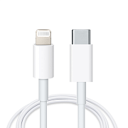 Кабель Apple Lightning - USB-C, 1 метр, белый  Белый Кабель Apple Lightning - USB-C, 1 метр, белый Белый