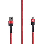 Кабель TFN ENVY micro-USB - USB, нейлон, 1.2 метра, красный (TFN-C-ENV-MIC1MRD)  Красный Кабель TFN ENVY micro-USB - USB, нейлон, 1.2 метра, красный (TFN-C-ENV-MIC1MRD) Красный