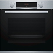 Духовой шкаф Bosch HBA534ES0 (Serie4 / 71 л / до 275 °C / Нерж.сталь + чёрное стекло / Гриль / съемные направл. / EcoClean Direct (задняя стенка) / A)  Серебристый Духовой шкаф Bosch HBA534ES0 (Serie4 / 71 л / до 275 °C / Нерж.сталь + чёрное стекло / Гриль / съемные направл. / EcoClean Direct (задняя стенка) / A) Серебристый