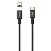Кабель Olmio MagCable PD100 USB Type-C - USB Type-C, PD 100Вт, 1,5 метра, чёрный  Чёрный Кабель Olmio MagCable PD100 USB Type-C - USB Type-C, PD 100Вт, 1,5 метра, чёрный Чёрный