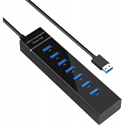 Концентратор KS-is KS-569 1xUSB 3.0, 6xUSB 2.0 в USB 3.0 БП в комплекте USB HUB  Чёрный Концентратор KS-is KS-569 1xUSB 3.0, 6xUSB 2.0 в USB 3.0 БП в комплекте USB HUB Чёрный