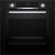 Духовой шкаф с добавлением пара Bosch HRA334EB0 (Serie 4 / 71 л / до 275 °C / Чёрное стекло / Гриль / Телескоп. напр. (x1) / EcoClean Direct / A)  Чёрный Духовой шкаф с добавлением пара Bosch HRA334EB0 (Serie 4 / 71 л / до 275 °C / Чёрное стекло / Гриль / Телескоп. напр. (x1) / EcoClean Direct / A) Чёрный