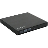 Оптический привод DVD-RW внешний DEXP  BlackBurn black, USB 3.2 Gen1 Type-C, CD 24x/24x/24x, DVD 8x/8x/8x, RAM 5x, черный