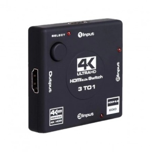 HDMI сплиттер на 3 порта KS-is (KS-340P) переключатель hdmi интерфейса gembird dsw hdmi 53 5 портов hdmi 1 4 разрешение до 4k x 2k можно использовать как 25 метровый hdmi удлиннитель