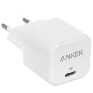 Сетевое зарядное устройство ANKER PowerPort III 20W Cube, белое сетевое зарядное устройство anker powerport iii a2149 type c 3a 20w быстрая зарядка pd белое