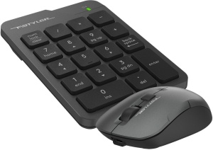 Комплект беспроводной клавиатура+мышь A4Tech Fstyler FG1600C Air серый/черный USB беспроводная slim