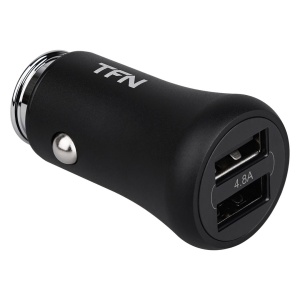 Автомобильное зарядное устройство TFN CCRPD03 (2 USB/24W/4.8A) черное tfn сзу2 rapid 2 4a black б кабеля