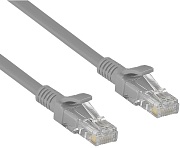 Патч-корд ExeGate PVC 2м, UTP, cat.5e, медный, серый