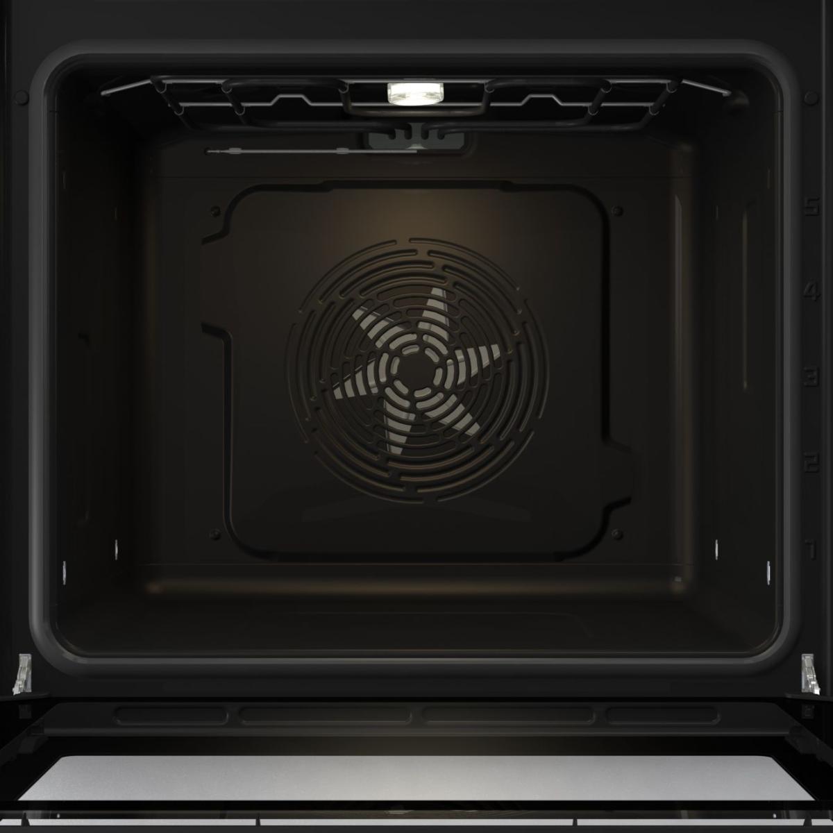 Духовой шкаф Gorenje BOB6737E01X (Essential / 77 л / до 300 °C / Нерж.+ чёрное стекло / AquaClean / PerfectGrill / съемные направляющие / А / IconLED)