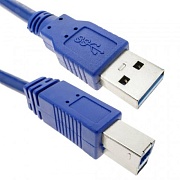 Удлинитель USB 3.0 AM - USB 3.0 BM KS-is (KS-520-5), розетка-вилка, скорость передачи до 5 Гбит/с, длина - 5 метров
