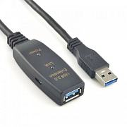 Удлинитель USB 3.2 Gen 1 AM AF KS-is (KS-776-5) активный розетка-вилка, скорость передачи до 5 Гбит/с, длина - 5 метра
