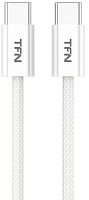 Кабель TFN TypeC - TypeC 60W, нейлон, 1.2м. Цвет:белый (TFN-C-IP-CC12M-WH)