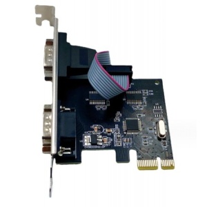 Контроллер PCI-е KS-is COM RS232 x 2 (KS-575L1) 1 шт pci e pcie pci express 6pin женский графический видеодисплей кабель питания 18awg провод для dell 2950 биткоин psu