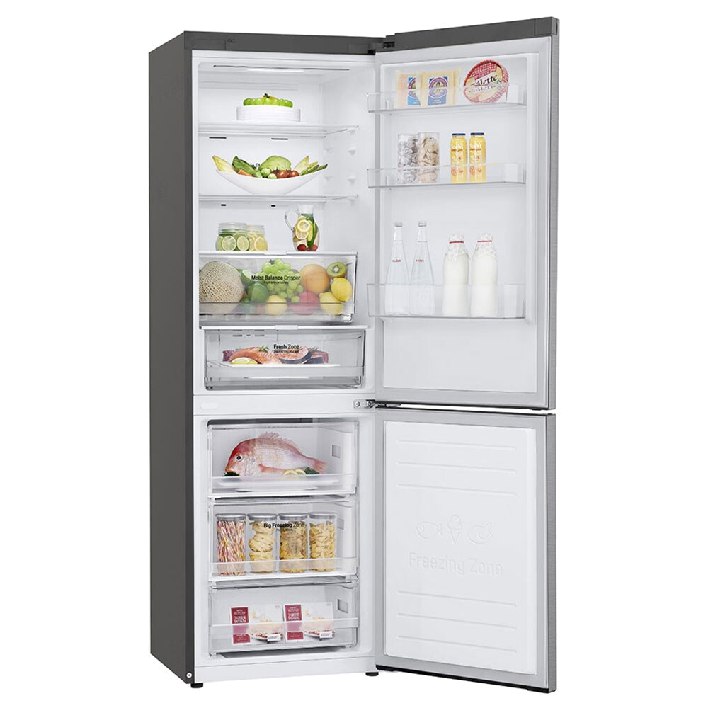 Холодильник LG GBB71PZDMN (Объем - 341 л / Высота - 186см / A+ / Серебристый / NoFrost / Smart Inverter™ / LG SmartThinQ™ / Wi-Fi)