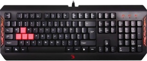 Игровая клавиатура A4Tech Bloody Q100 Black USB клавиатура a4tech bloody b328 игровая проводная подсветка 104 клавиши usb чёрная