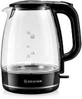 Чайник Brayer BR1030 (2200 Вт / 1,7 л / стекло / чёрный)