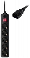 Сетевой фильтр Buro 500SH-1.8-UPS-B 1.8м (5 розеток) черный 2200 Вт