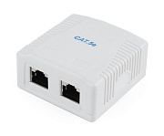 Розетка Gembird RJ-45 CAT 5E UTP внешняя двойная экранированная NCAC-2F5E-01