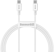 Кабель Baseus Superior Series Type-C - Type-C, 1м, (100W), Белый