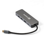 Док-станция/Сетевой адаптер 5-в-1 ExeGate DUB-21C/PD/HL (кабель-адаптер USB Type-C --> 2xUSB3.0 + PD 100W + HDMI 4K@60Hz + Lan RJ45 10/100/1000Mb   Док-станция/Сетевой адаптер 5-в-1 ExeGate DUB-21C/PD/HL (кабель-адаптер USB Type-C --> 2xUSB3.0 + PD 100W + HDMI 4K@60Hz + Lan RJ45 10/100/1000Mb