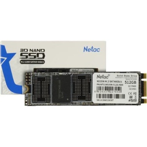 Жесткий диск SSD M.2 512GB Netac N535N R540/W490Mb/s SATA 2280 NT01N535N-512G-N8X 280 TBW ssd 2 5 netac 512gb n600s series retail sata3 до 540 490 мбит с 3d tlc 7 мм