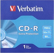 Диск CD-R VERBATIM / 700Mb/80мин/52X / конверт / 43843