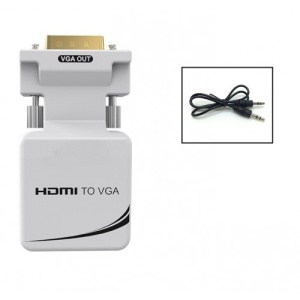 цена Переходник HDMI F в VGA M с аудио KS-is KS-425