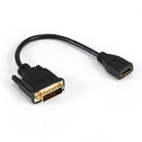 Кабель HDMI - DVI DVI-D ExeGate EX-CC-HDMIF-DVIM (19F/25M, позолоченные контакты) Чёрный