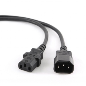 Кабель питания IEC 320 C13 - IEC 320 C14 GEMBIRD (PC-189-VDE-3M), для ИБП, сечение 1 кв.мм, ток до 16 А, длина - 3 метра удлинительный кабель для камеры видеонаблюдения dc 12 в 3 5 10 15 20 м мм x мм кабель питания кабели для wi fi ahd ip