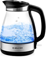 Чайник Brayer BR1048 (2200 Вт / 1,7 л / стекло / чёрный)