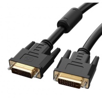 Кабель DVI-D - DVI-D dual link 24+1F KS-is (KS-770B-2) (2 фильтра, позолоченные контакты), вилка-вилка, длина - 2 метра