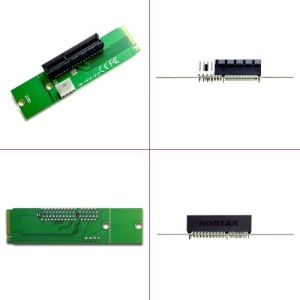 Адаптер M.2 в PCI-E X4 KS-is (KS-322) для M.2 SSD 2260/2280 кабель akasa 4pin molex 6 2 pin pcie ak cbpw20 15