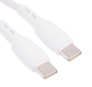цена Кабель Carmega USB Type-C - USB Type-C, плетеный, 2 метра, белый (CAR-C-CC2M-WH)