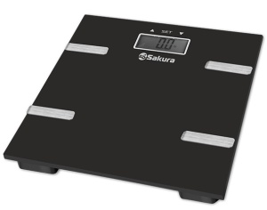 Весы электронные напольные Sakura SA-5073BK (180 кг / диагностика) весы напольные электронные до 180кг sa 5073bk черные sa 5073bk
