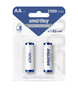 Аккумулятор R6 2500mAh Smartbuy BL-2 (аккум-р 1.2В) SBBR-2A02BL2500 аккумуляторы 2000mah smartbuy 2шт в т у sbbr 18650 2s2000