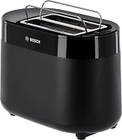 Тостер Bosch TAT2M123 (950 Вт/ тостов - 2/ подогрев, размораживание, решетка для подогрева булочек, поддон для крошек/ чёрный)