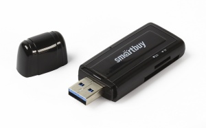 Картридер Smartbuy 705, USB 3.0 - SD/microSD, черный картридер smartbuy 750 usb 3 0 sd microsd черный