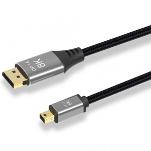 Кабель-переходник DisplayPort - miniDisplayPort KS-is (KS-570), вилка - вилка, разрешение до 8K ULTRA HD, длина - 2 метра кабель displayport displayport ks is 4k ks 771 2 вилка вилка длина 2 метра
