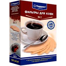 Фильтр бумажный для кофеварок Topperr №2 3015 неотбеленный фильтр бумажный для кофеварок 2 неотбеленный 80 штук